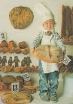 Child as Baker Fancy Dress Loaf Of Bread For Sale Postcard