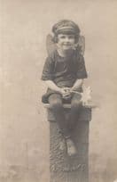Child Dressed As Fairy With Magic Wand Antique Postcard
