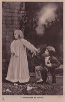 Childhood Marriage Proposal Romance I Can Never Be Yours Old Love Postcard