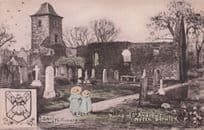 Children Exploring North Berwick Ruins Phillimore Scottish Old Postcard