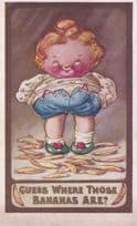 Childs Eaten All The Bananas Old Comic Humour Postcard