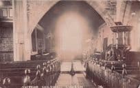 Childwell Church Interior Liverpool Antique 1904 Real Photo Postcard