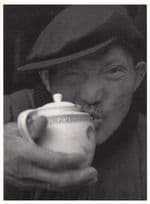 Chinese AOP Pensioner Elderly Man Slurping Tea From China Teapot Photo Postcard