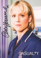Chloe Howman Rita Freeman Casualty RARE Hand Signed Cast Card Photo