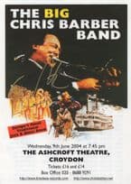 Chris Barber Jazz Big Band Hand Signed Concert Theatre Flyer