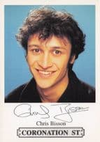 Chris Bisson Coronation Street Printed Signed Cast Card Photo