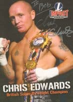 Chris Edwards Flyweight British Boxing Champion Hand Signed Photo