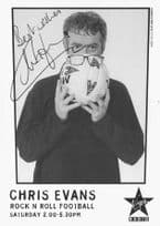 Chris Evans Rock & Roll Football Vintage Virgin Radio Hand Signed Photo