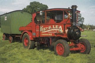 Chris Lea Foden D Cheshire Steam Tractor 1928 Lorry Postcard
