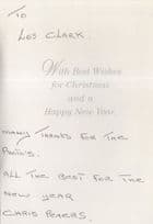 Chris Peters Swindon South African Boxing Hand Signed Christmas Card