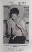 Chris Peters Swindon South African Rare Boxing Champion Hand Signed Photo