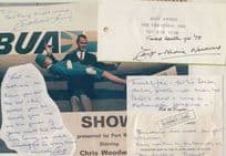 Chris Woodward Sexy Airline BUA Hostess 1980s Show Hand Signed Photo Bundle