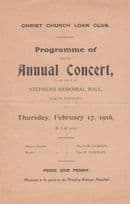 Christ Church Loan Club North Finchley Comic WW1 Ventriloquist Theatre Programme