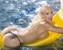 Christi Shake Playboy Playmate Supermodel Video Star 10x8 Hand Signed Photo