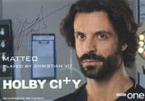 Christian Vit as Matteo Holby City BBC RARE Hand Signed Cast Card Photo
