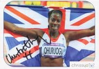 Christine Ohuruogu British Olympic Games Athletics Hand Signed Photo