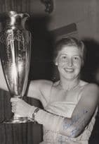Christine Truman Wimbledon 1958 Victory Tennis Hand Signed Press Photo
