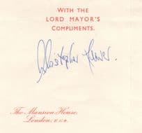 Christopher Leaver 1980s London Mayor Official Hand Signed Autograph
