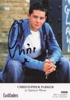 Christopher Parker Eastenders Rare ALT Hand Signed Cast Card Photo