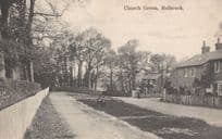 Church Green Holbrook Suffolk Antique Postcard