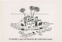 Church Youth Music Group Religious Comic Postcard