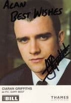 Ciaran Griffiths as PC Gary Best The Bill Hand Signed Cast Card photo