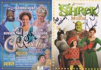 Cinderella Shrek 2x Hand Signed Folded Theatre Flyer s