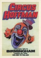 Circus Hoffman in Birmingham Christmas 1978 Poster Postcard