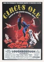 Circus Ole Spanish National Arts Clowns Loughborough Poster Postcard