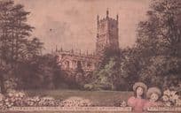 Cirencester Church From Abbey Grounds Gloucester Old Postcard