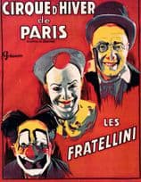 Cirque D'Hiver De Paris Les Fratellini Reproduction Circus Postcard