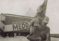 Cirque Medrano Performing Elephant Advertising Transport Circus Postcard