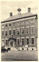 City Hall Breda Dutch Holland Village Train Old Wartime Postcard