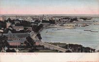 City Of Perth From Kings Park Australia Old Postcard