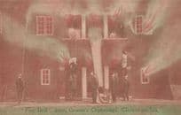 Clacton On Sea Essex Fire Drill Orphanage Blaze Damage Fireman Disaster Postcard