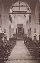 Clacton On Sea Essex St James Church Interior Antique Postcard