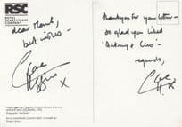 Clare Higgins Antony & Cleopatra Double Hand Signed Card Photo