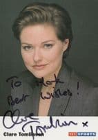 Clare Tomlinson Sky Sports Hand Signed Cast Card Photo