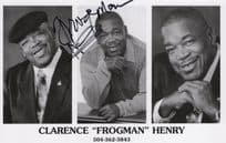 Clarence Frogman Henry American Singer Pianist Hand Signed Photo