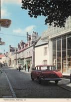 Classic Old Car at Victoria Street Alderney Guernsey Postcard