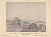 Claude Lorrain Campagna View Over Tree Tops Painting Postcard