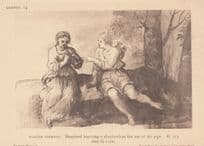 Claude Lorrain Shepherd Teaching A Shepherdess Use Of Pipe Painting Postcard