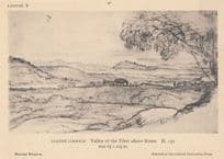 Claude Lorrain Valley Of The Tiber Above Rome Antique Painting Postcard