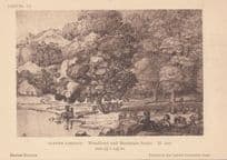 Claude Lorrain Woodland & Mountain Scene London British Painting Old Postcard