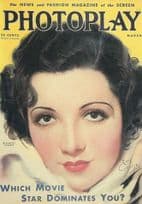 Claudette Colbert Photoplay Hollywood Actress Magazine Photo Postcard