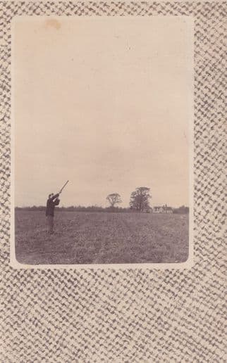 Clay Pigeon Shooting Antique 1909 Gun Bird Hunting Postcard