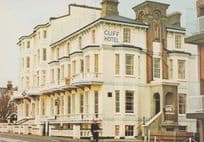 Cliff Hotel Dovercourt Harwich Essex Bicycle Marine Bar Owner Stamp Postcard