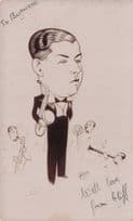 Cliff Jazz Old Big Band Birmingham Caricature Hand Signed Autograph