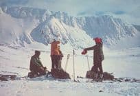 Cliffs Of Coire Irish Mountain Camping Climbers in Winter Ireland Postcard