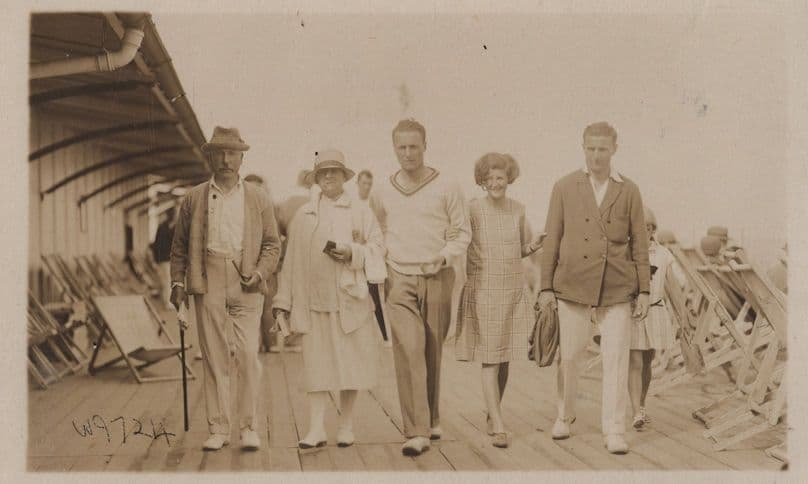 Cliftonville Beach Kent in 1926 Antique Cricket Fashion RPC Postcard